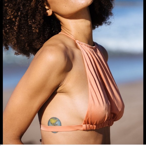 We Are Hot As Hell Peak Hah Boo Halter Bikini Top - Picture 2 of 7